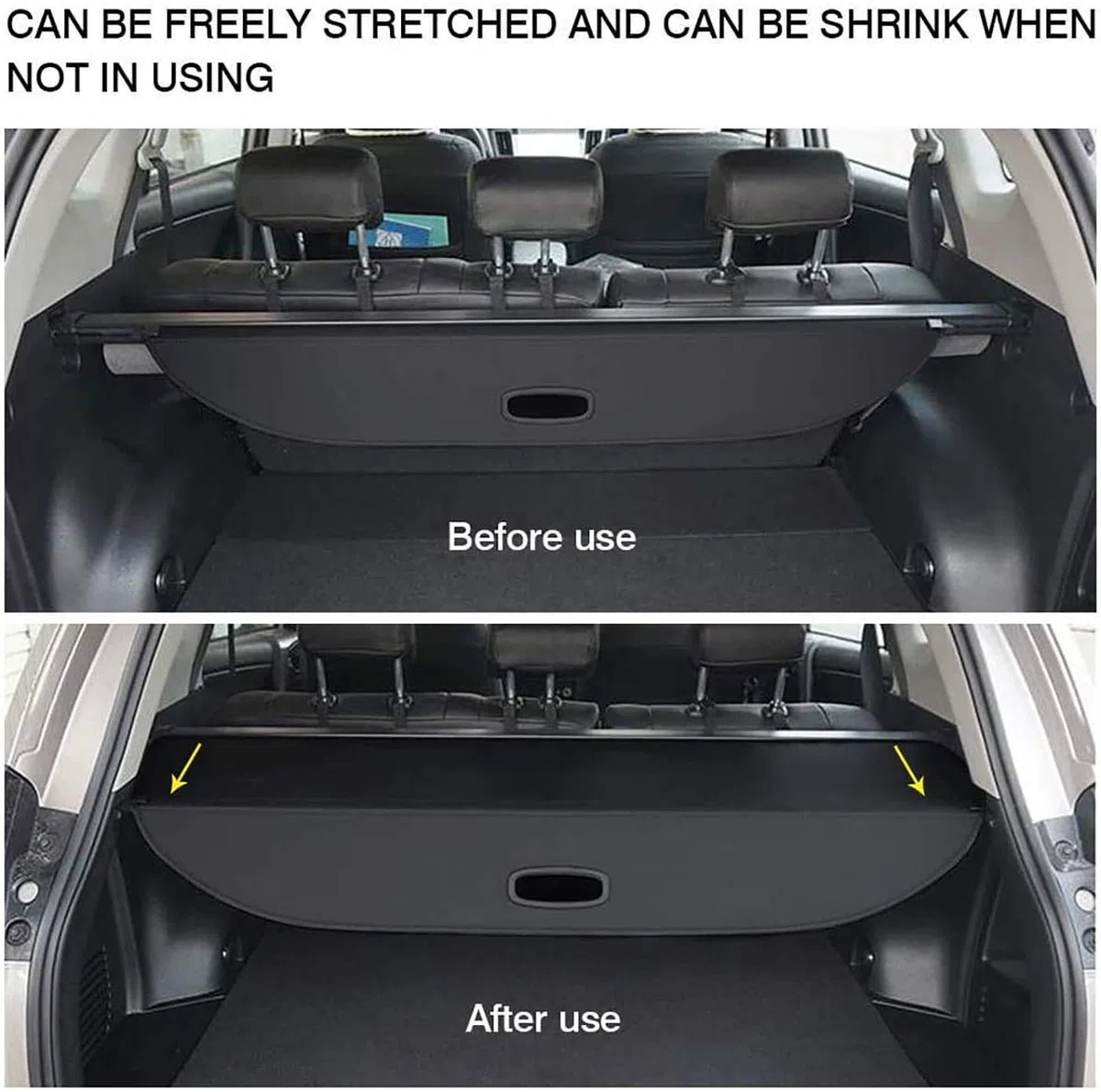 Auto Laderaumabdeckung Kofferraumabdeckung Rollo FüR Nissan X-Trail Xtrail Rogue T31 2008-2013 Kofferraum Schutz Abdeckung GepäCkraumabdeckung Einziehbar