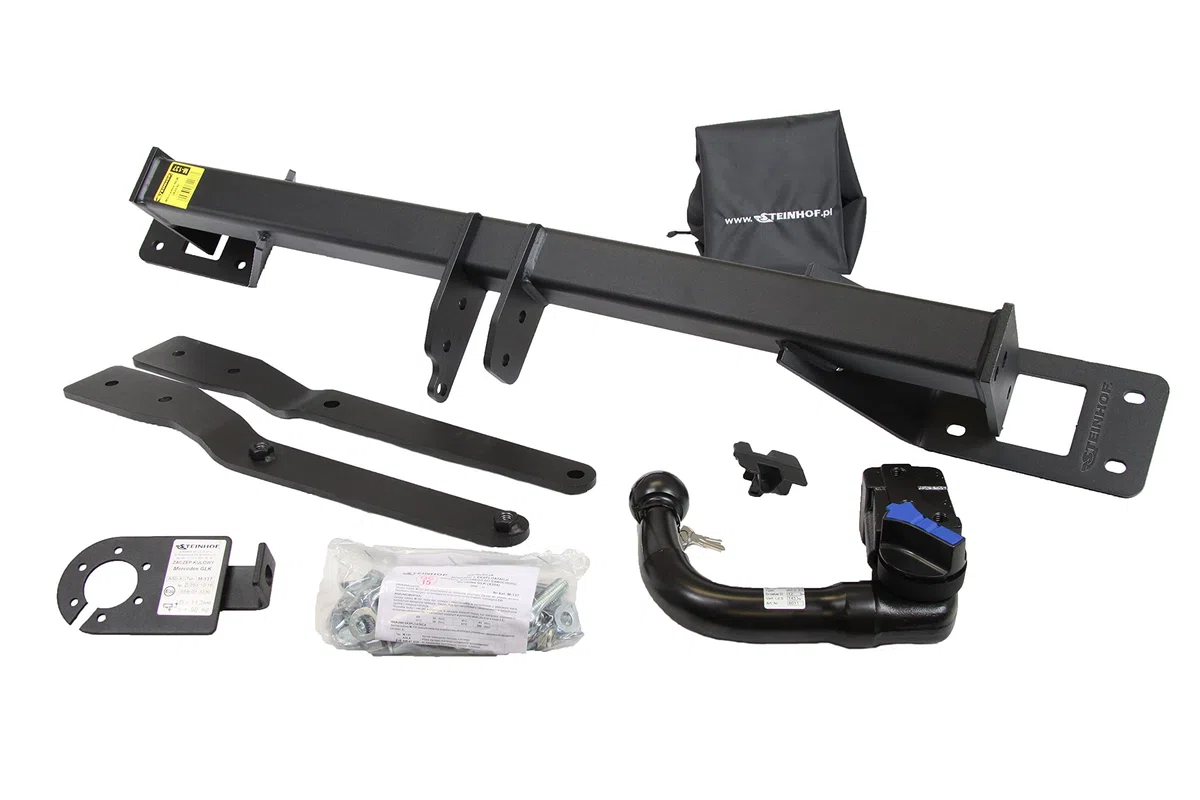 STEINHOF NEU Anhängerkupplung AHK abnehmbar-vertikal kompatibel mit Mercedes GLK X204 2008-2015 mit 13-polig Universal-Elektrosatz
