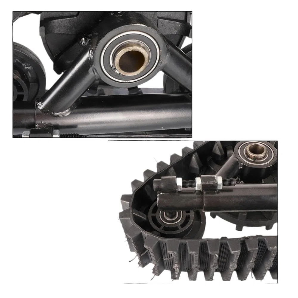 Schneemobil-Hinterrad-Gummikettensatz, 23T-Hinterachse, kompatibel mit Schnee- und Sandketten, Go-Kart-Winter-Quad-ATV-UTV-Buggy