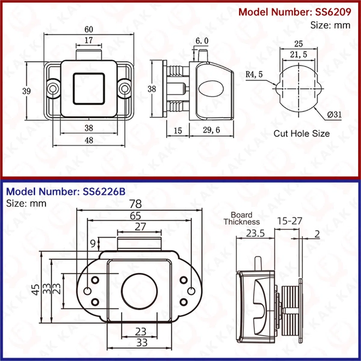 10 Stücke Camper Auto Push-Lock RV Caravan Boot Motor Home Schrank Schublade Latch Taste Schlösser Keyless Möbel Türschloss Hardware Heckklappengriffschalter(SS6226B-Chrome)