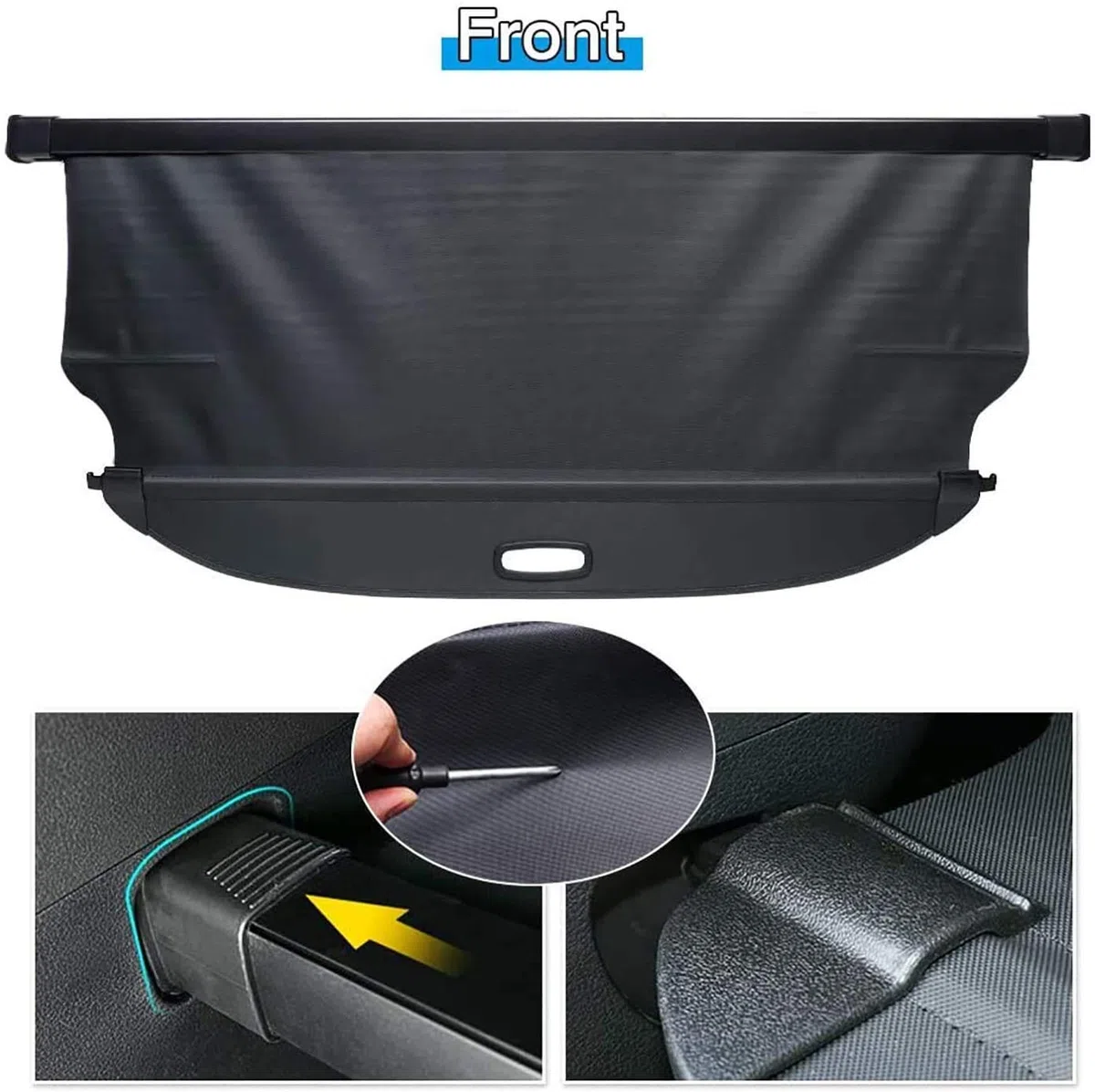 Auto Laderaumabdeckung Kofferraumabdeckung Rollo FüR Nissan X-Trail Xtrail Rogue T31 2008-2013 Kofferraum Schutz Abdeckung GepäCkraumabdeckung Einziehbar