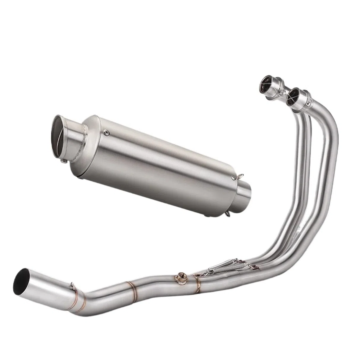 AuspuffschalldäMpfer Motorrad Auspuff Komplette Systeme Vorne Für R25 2014-2024 Hinten Rohr Exhause Auspuff(Silver)