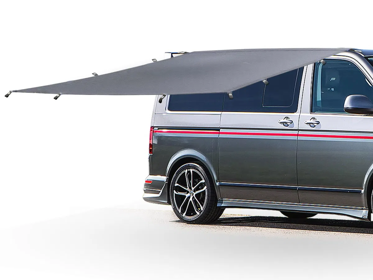 Markise, Sonnensegel mit Keder, Sonnensegel Wohnwagen, Kederschiene(4-6mm), V-w T4, T5, T6, Ersatztuch Gibt 250 X250cm, Vorzelt Wohnwagen, Auto Vorzelt, Must Have für Camper
