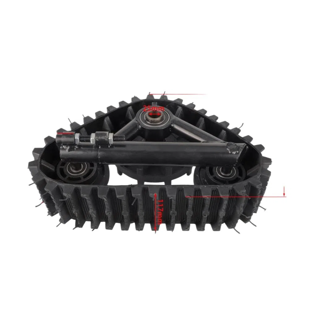 Schneemobil-Hinterrad-Gummikettensatz, 23T-Hinterachse, kompatibel mit Schnee- und Sandketten, Go-Kart-Winter-Quad-ATV-UTV-Buggy
