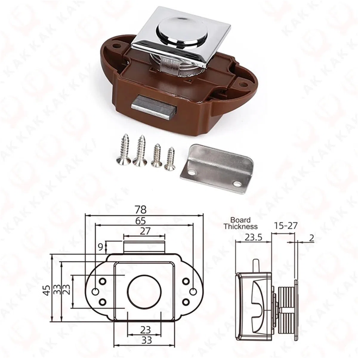 10 Stücke Camper Auto Push-Lock RV Caravan Boot Motor Home Schrank Schublade Latch Taste Schlösser Keyless Möbel Türschloss Hardware Heckklappengriffschalter(SS6226B-Chrome)