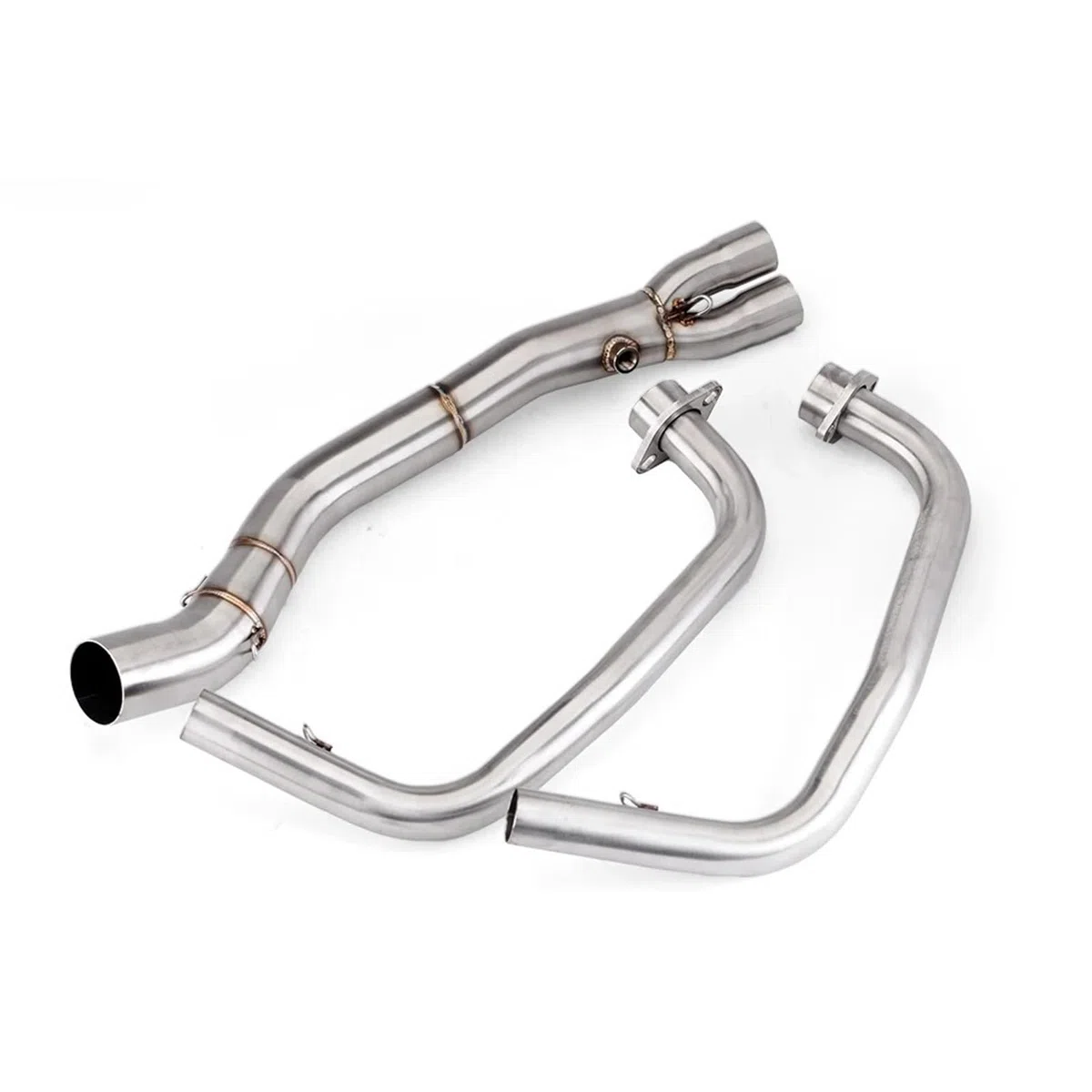 AuspuffschalldäMpfer Motorrad Auspuff Komplette Systeme Vorne Für R25 2014-2024 Hinten Rohr Exhause Auspuff(Silver)