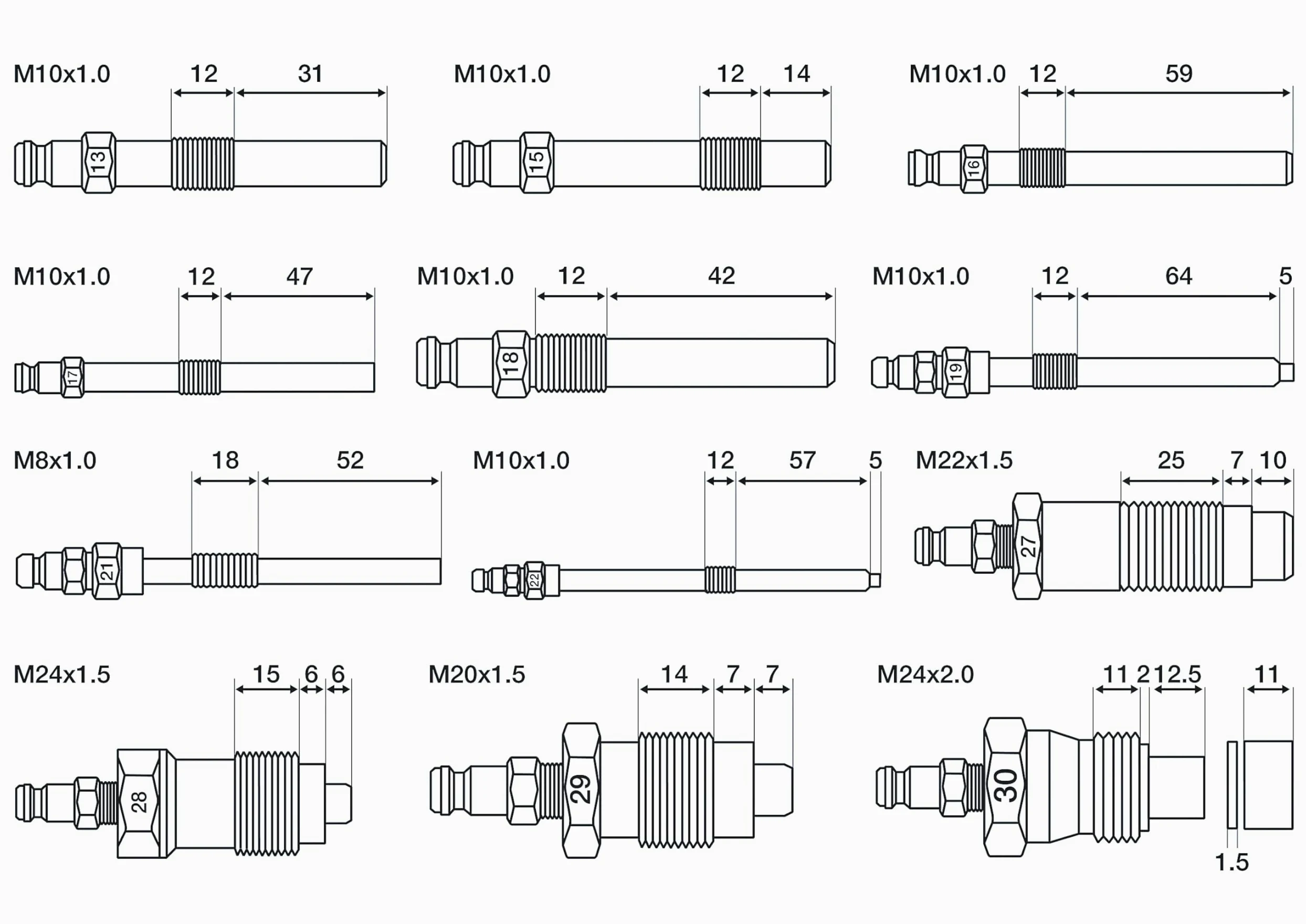 BGS 8400 | Kompressionstester-Satz | Benzin- und Dieselmotoren | bis 50 bar