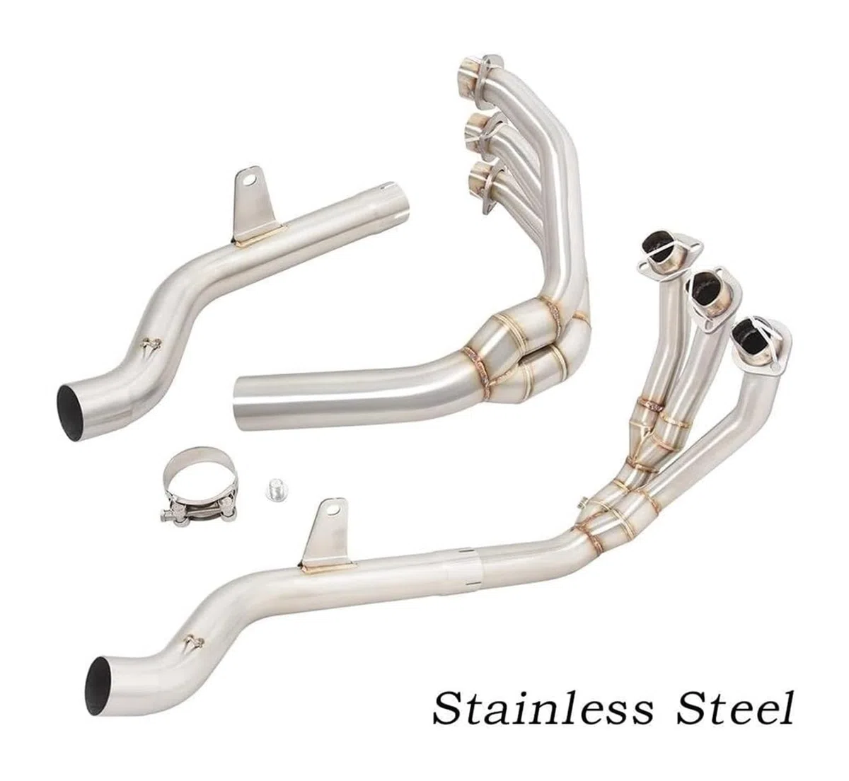 Auspuff Abgasanlage Für Triumph Für Trident 660 2021-2023 Motorrad Auspuffrohr Header Rohr Schalldämpfer Front Link Edelstahl Modifizierte Seitenreihen Motorrad