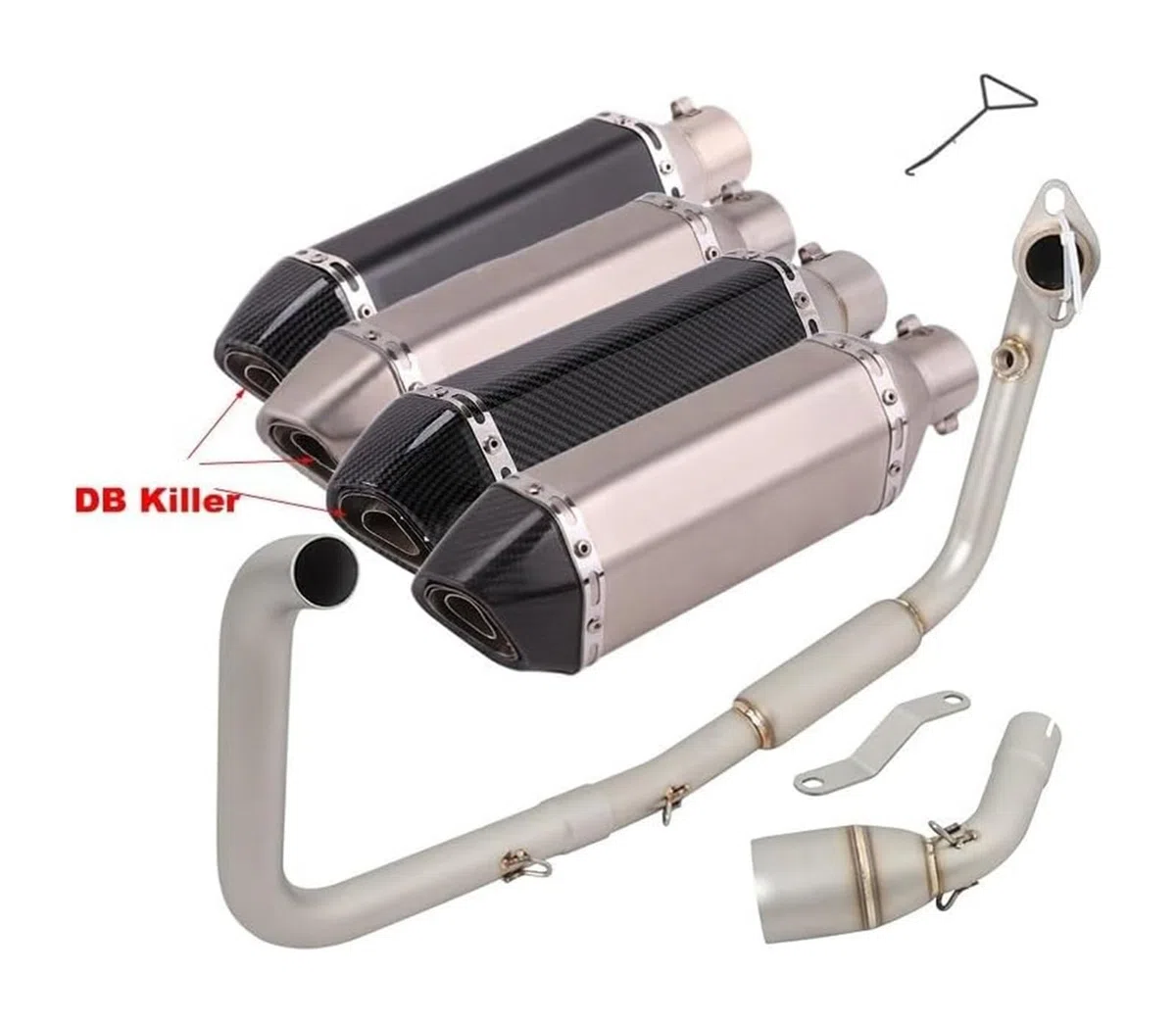 Auspuff Abgasanlage Für Tnt 125 Für 135 2017-2022 Vollsystem-Motorrad-Schalldämpfer Vorne Slip-On-Rohr Motorradauspuff Motorrad(6)