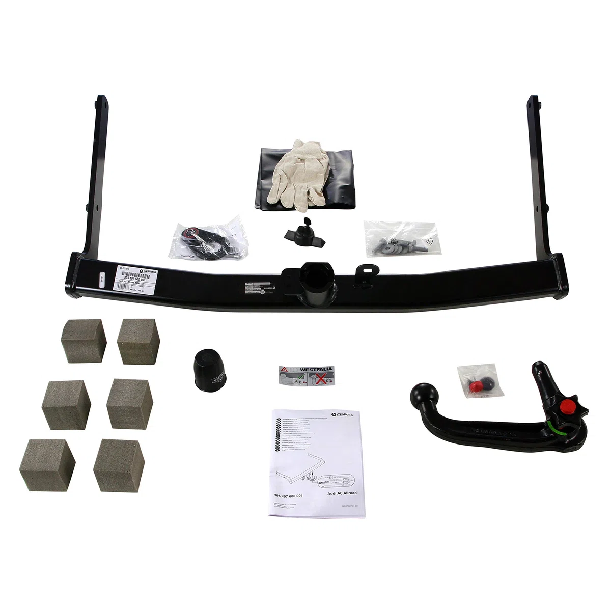 WESTFALIA 305407600001 Anhängerkupplung Kompatibel mit AUDI A6 Allroad 4GH, 4GJ, C7