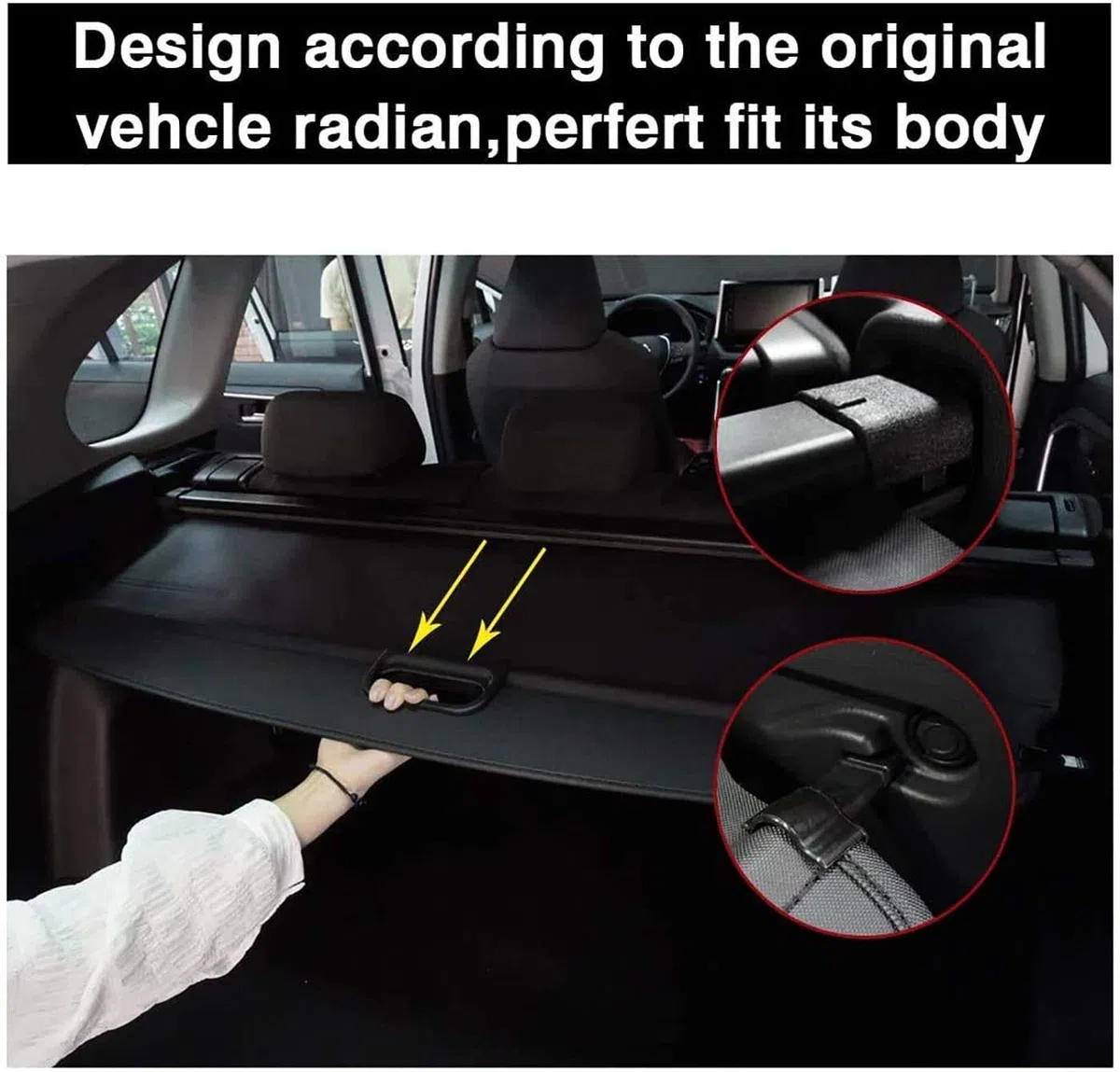 Auto Laderaumabdeckung Kofferraumabdeckung Rollo FüR Nissan X-Trail Xtrail Rogue T31 2008-2013 Kofferraum Schutz Abdeckung GepäCkraumabdeckung Einziehbar