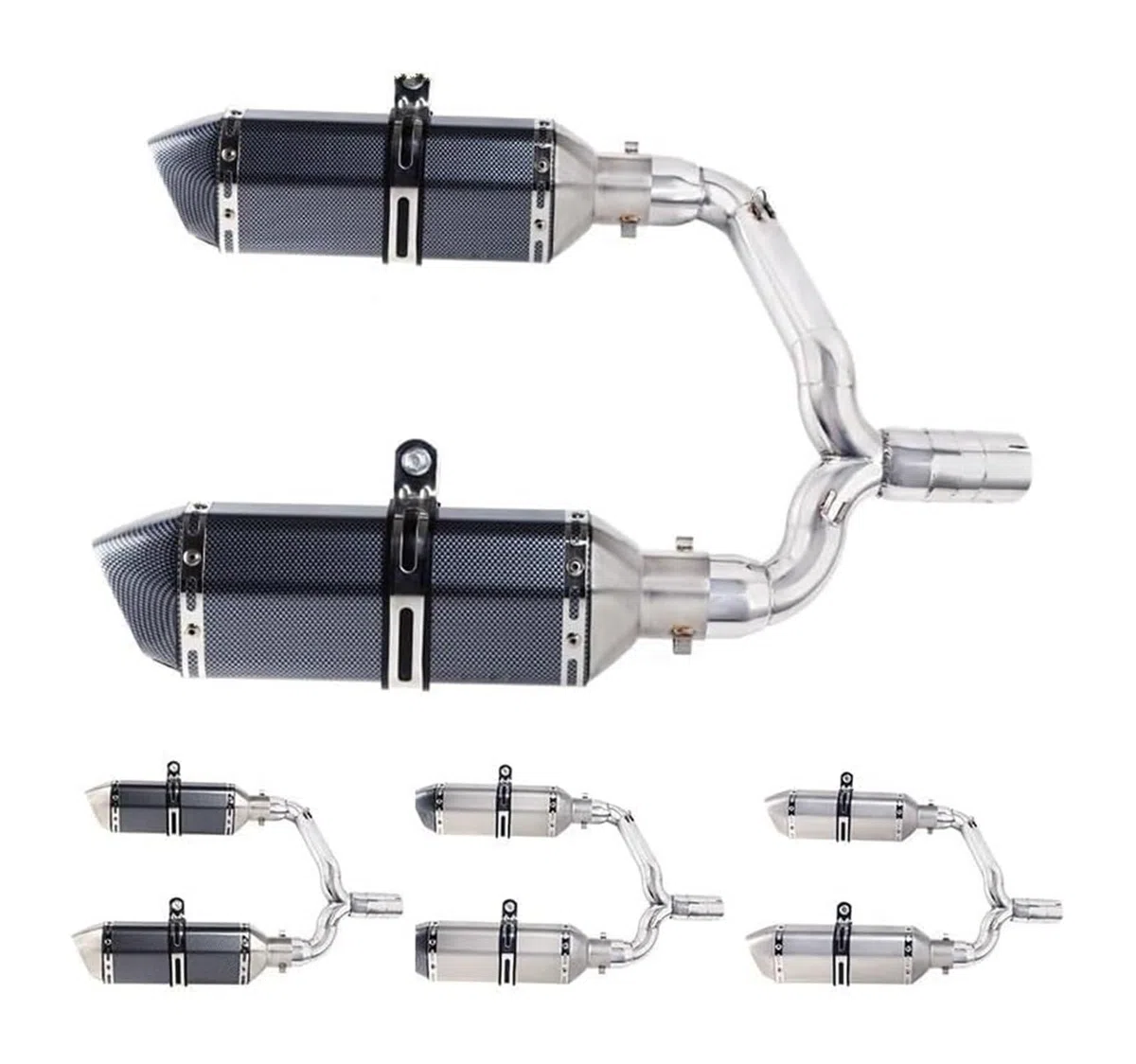 Auspuff Abgasanlage Für Suzuki Für GSR400 Für GSR600 Für BK400 Für BK600 GSR Vollschalldämpfer-Fluchtsystem Slip-On Modifiziertes Verbindungsrohr Motorradauspuff Motorrad(4)