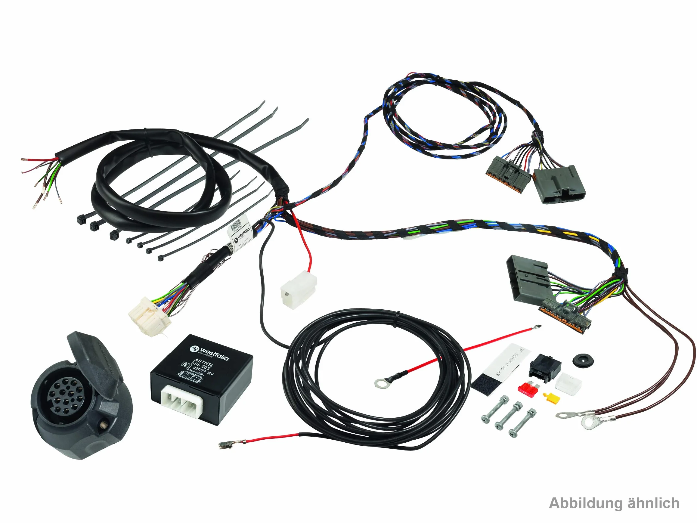 Westfalia Abnehmbare Anhängerkupplung für Ford Mondeo Limousine/Turnier (BJ 01/2015-04/2022) - im Set mit 13-pol. fzg.-spez. Westfalia Elektrosatz