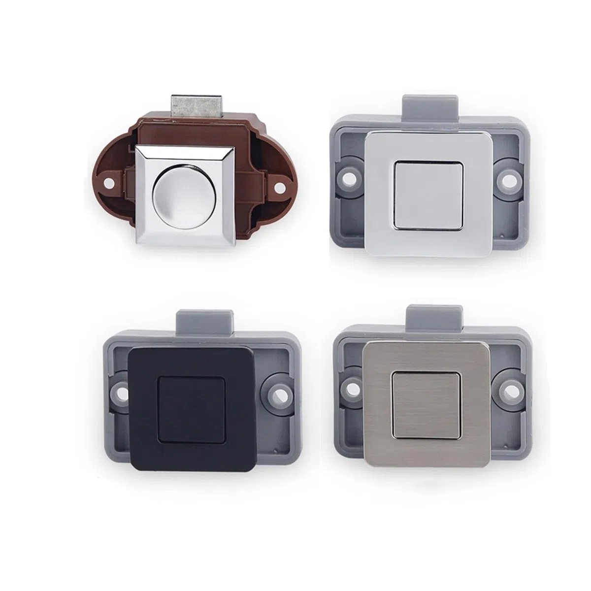10 Stücke Camper Auto Push-Lock RV Caravan Boot Motor Home Schrank Schublade Latch Taste Schlösser Keyless Möbel Türschloss Hardware Heckklappengriffschalter(SS6226B-Chrome)