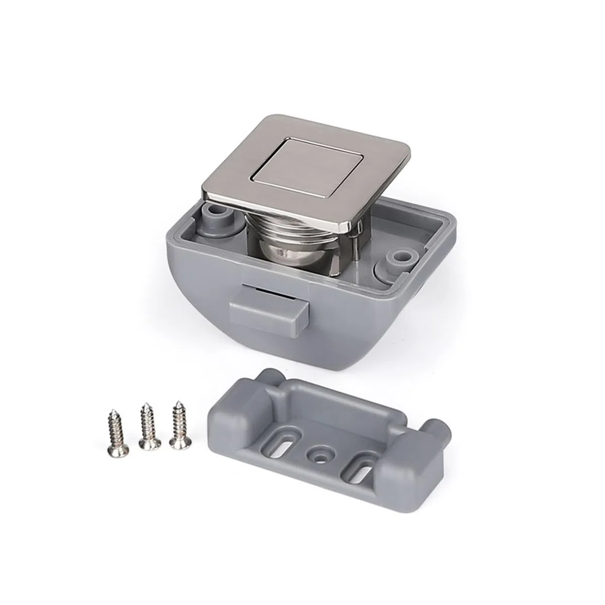 10 Stücke Camper Auto Push-Lock RV Caravan Boot Motor Home Schrank Schublade Latch Taste Schlösser Keyless Möbel Türschloss Hardware Heckklappengriffschalter(SS6226B-Chrome)