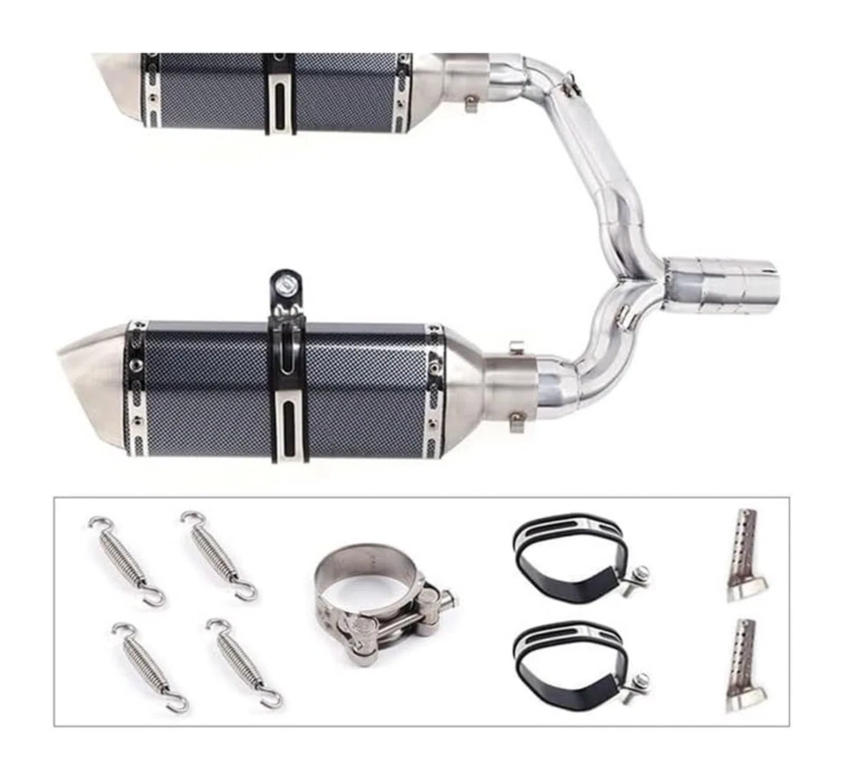 Auspuff Abgasanlage Für Suzuki Für GSR400 Für GSR600 Für BK400 Für BK600 GSR Vollschalldämpfer-Fluchtsystem Slip-On Modifiziertes Verbindungsrohr Motorradauspuff Motorrad(4)