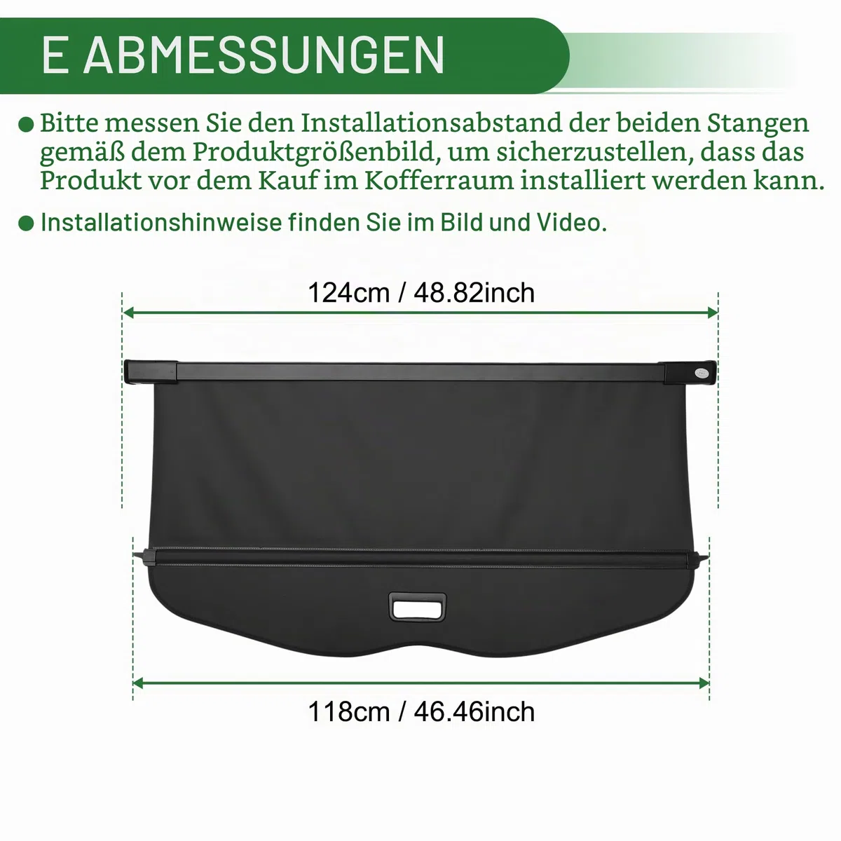 Motoforti Einziehbare Kofferraumabdeckung 1pc