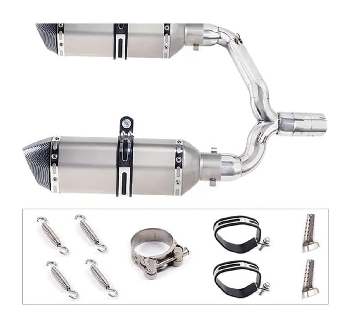 Auspuff Abgasanlage Für Suzuki Für GSR400 Für GSR600 Für BK400 Für BK600 GSR Vollschalldämpfer-Fluchtsystem Slip-On Modifiziertes Verbindungsrohr Motorradauspuff Motorrad(4)